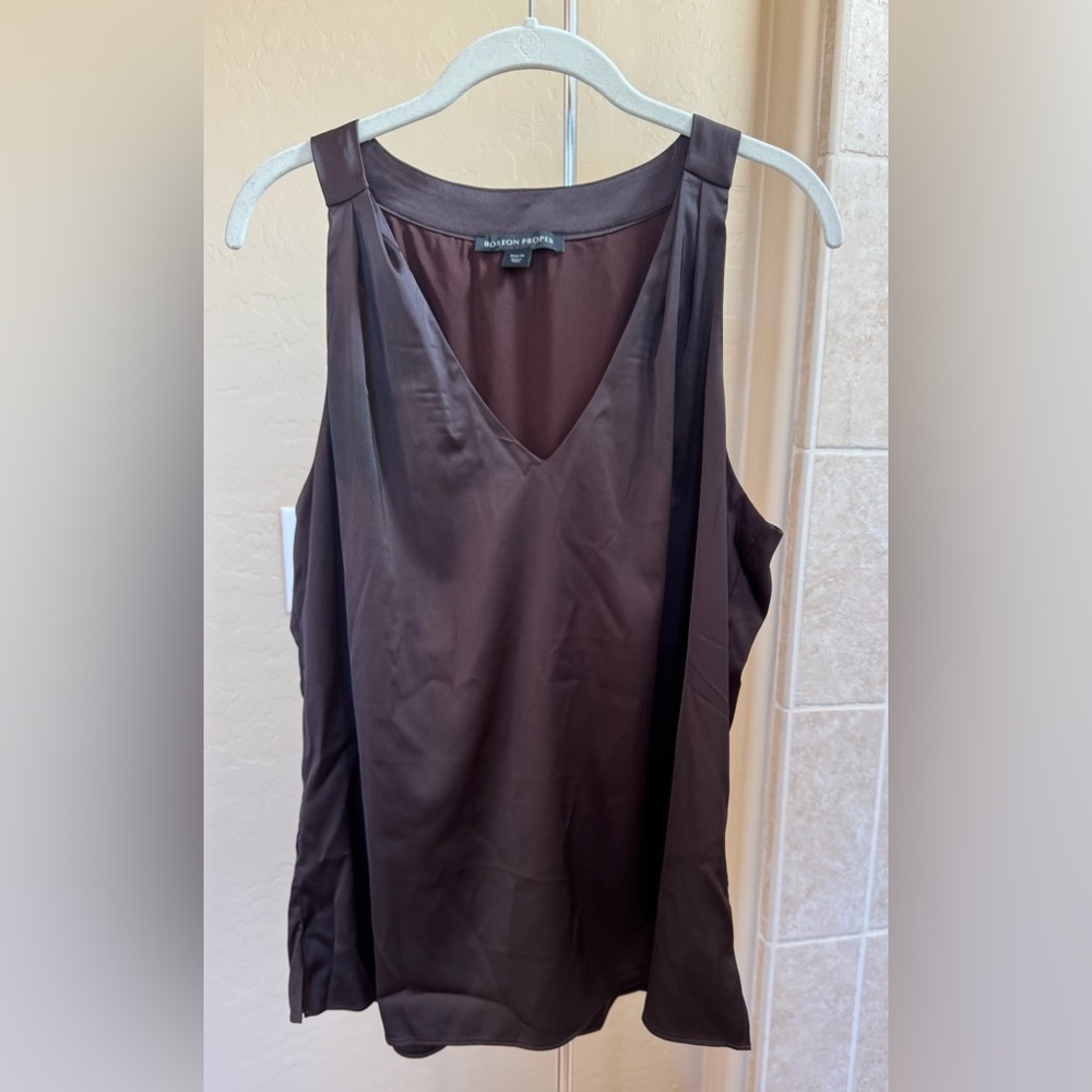 Boston Proper Chocolate Brown Top